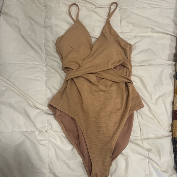 aerie Other - Aerie Tan Wrap-Style one-Piece Swim
